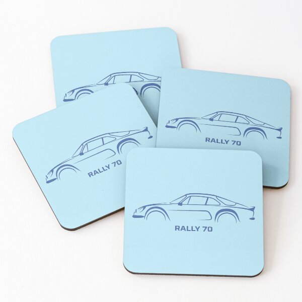Item preview, Classic Rally Car 70s Motorsport Blue Silhouette Art designed and sold by KiwiRider.