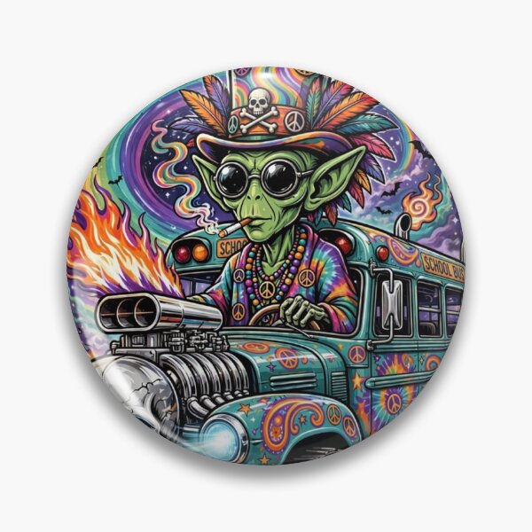 Item preview, Cosmic Classroom Alien School Bus designed and sold by WeirdWheeledArt.