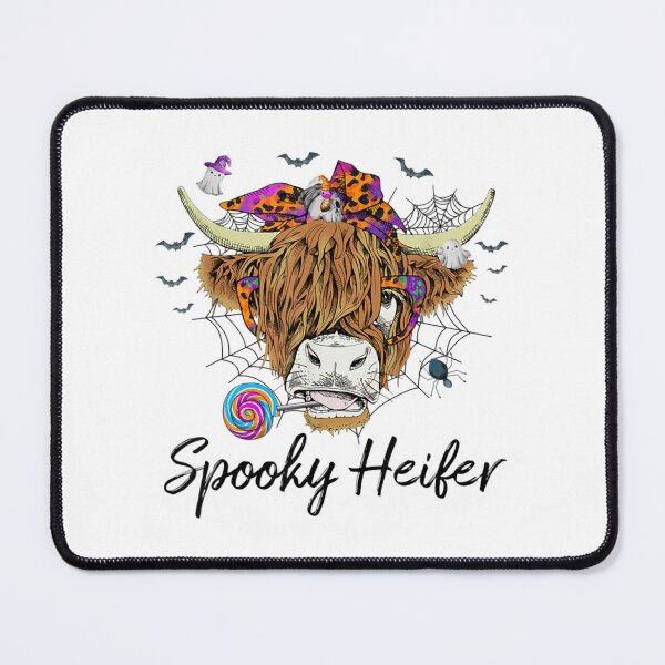 Item preview, leopard halloween highland cow pumpkin spooky heifer designed and sold by HollyCooper7.