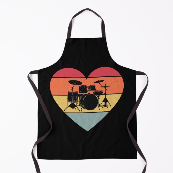 Item preview, Drum Set Retro Heart Music designed and sold by MO DESIGNS.
