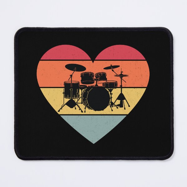 Item preview, Drum Set Retro Heart Music designed and sold by MO DESIGNS.