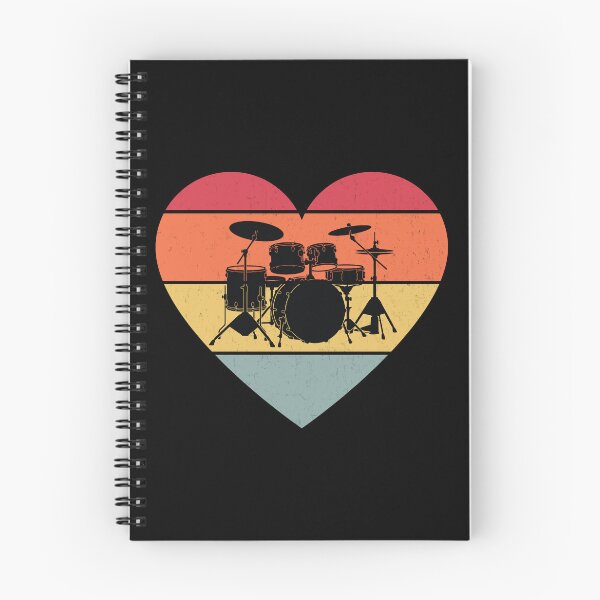 Item preview, Drum Set Retro Heart Music designed and sold by MO DESIGNS.