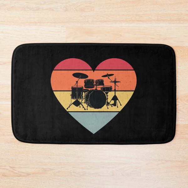 Item preview, Drum Set Retro Heart Music designed and sold by MO DESIGNS.