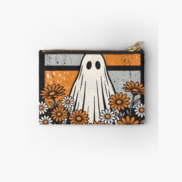 Item preview, Cute Ghost in Wildflowers – Halloween Floral Folk Art designed and sold by KiraChie.