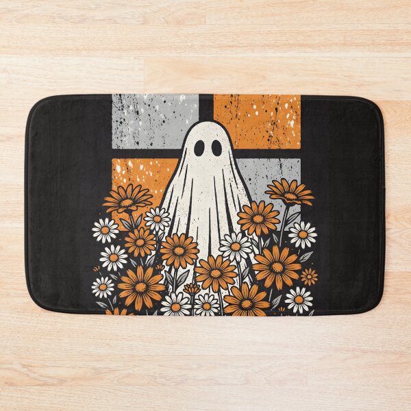 Item preview, Cute Ghost in Wildflowers – Halloween Floral Folk Art designed and sold by KiraChie.