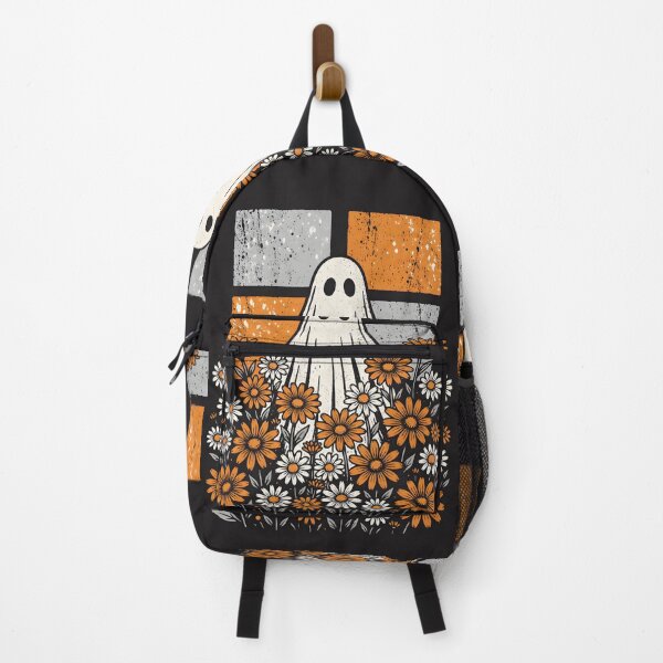 Item preview, Cute Ghost in Wildflowers – Halloween Floral Folk Art designed and sold by KiraChie.