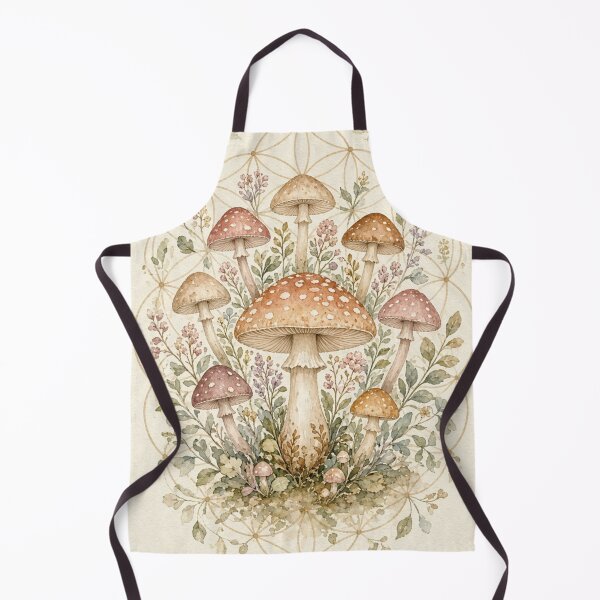 Item preview, Mushroom Flower of Life Cottagecore designed and sold by IntelliMindDesigns.