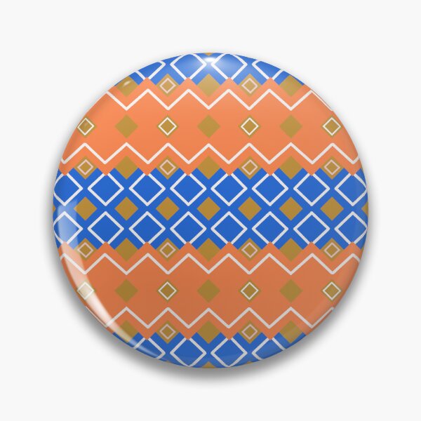 Item preview, Vibrant Orange & Blue Ethnic Zigzag - Geometric Seamless Pattern designed and sold by Sasitee.