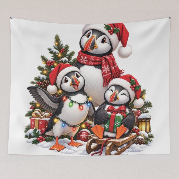 Item preview, puffins Christmas designed and sold by Gravy-tee07.