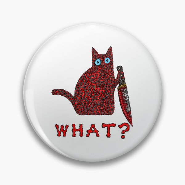 Item preview, Surreal Cat With Knife WHAT Funny Cat Art designed and sold by Dmo3HarkoArt.