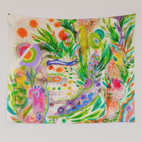 Item preview, Life, pink elephant, giraffe designed and sold by BELL--prints.