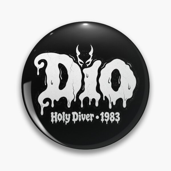 Artikelvorschau, Dio Holy Diver 1983 Klassische Heavy-Metal-Schmelzkunst-Schriftart entworfen und verkauft von JMS-Artvintage.