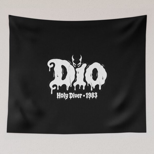 Item preview, Dio Holy Diver 1983 Classic Heavy Metal Melting Art Font designed and sold by JMS-Artvintage.