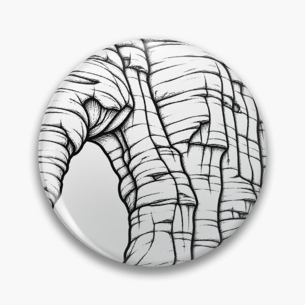 Item preview, Elephant Rock AlUla Saudi Arabia | Jabal AlFil | Minimalist Black and White Line Art designed and sold by DesertInkArt.