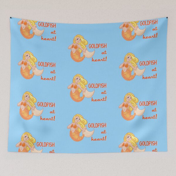Item preview, Goldfish at Heart! (on Blue) designed and sold by PawsitiveMum3.