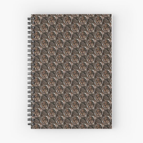 Item preview, White Circle Grunge Pattern on Brown designed and sold by Artistestella.