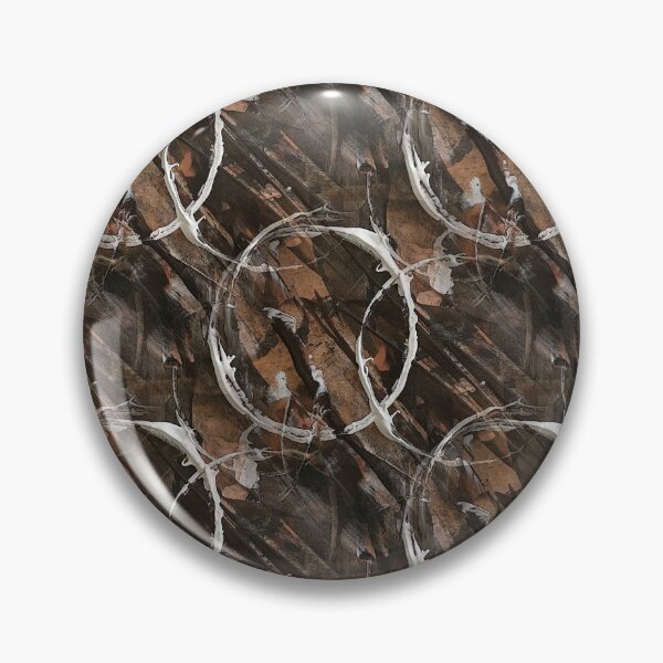 Item preview, White Circle Grunge Pattern on Brown designed and sold by Artistestella.