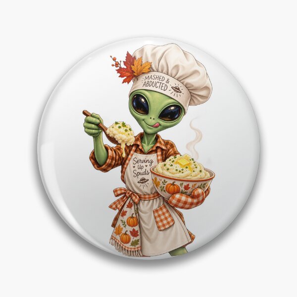 Item preview, Thanksgiving Alien Serving Mashed Potatoes designed and sold by Giddy Bear Gifts.