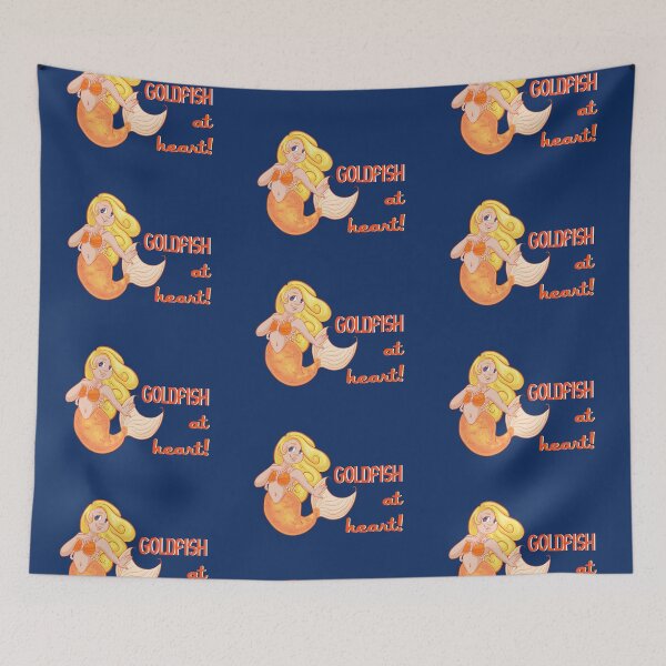 Item preview, Goldfish at Heart! (on Navy) designed and sold by PawsitiveMum3.