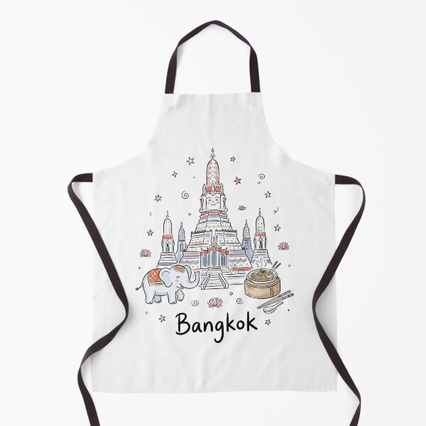 Item preview, Cute Wat Arun Bangkok Doodle Art designed and sold by RamyGallery.