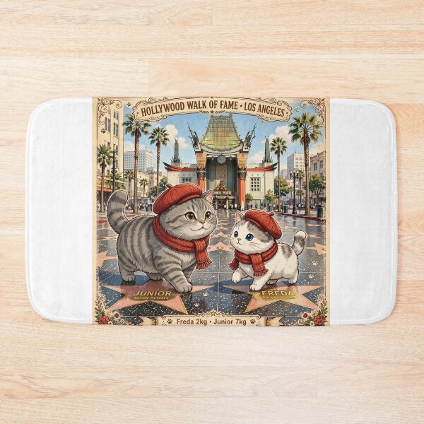 Item preview, Freda and Junior Hollywood Walk of Fame - Kawaii LA Star Cats designed and sold by MAISON SYLVIE.