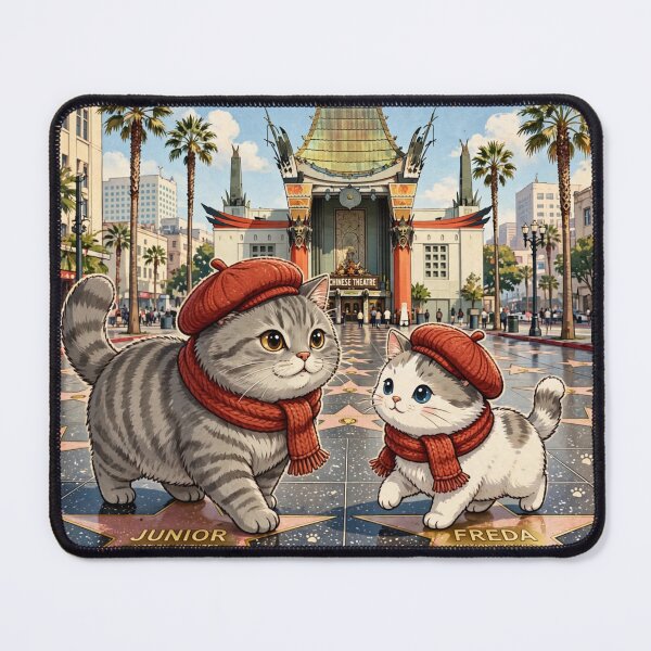 Item preview, Freda and Junior Hollywood Walk of Fame - Kawaii LA Star Cats designed and sold by MAISON SYLVIE.