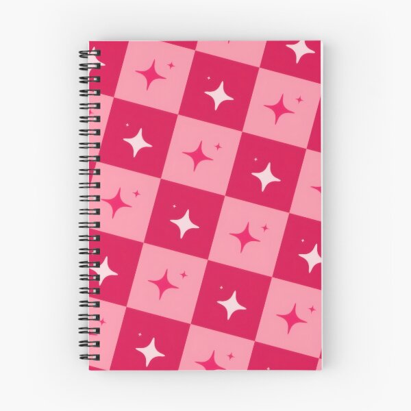Aperçu de l'œuvre Illustration à damier rose pailleté - Motif rétro Y2K (grille et étoiles) créée et vendue par Billy Morfo™.
