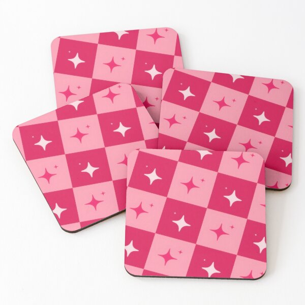 Item preview, Pink Sparkle Checkerboard - Retro Y2K Grid & Stars Pattern Illustration designed and sold by Billy Morfo™.