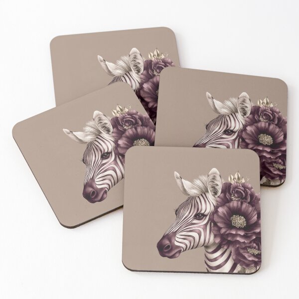 Item preview, Wild Grace Zebra With Flowers designed and sold by artsandsoul.