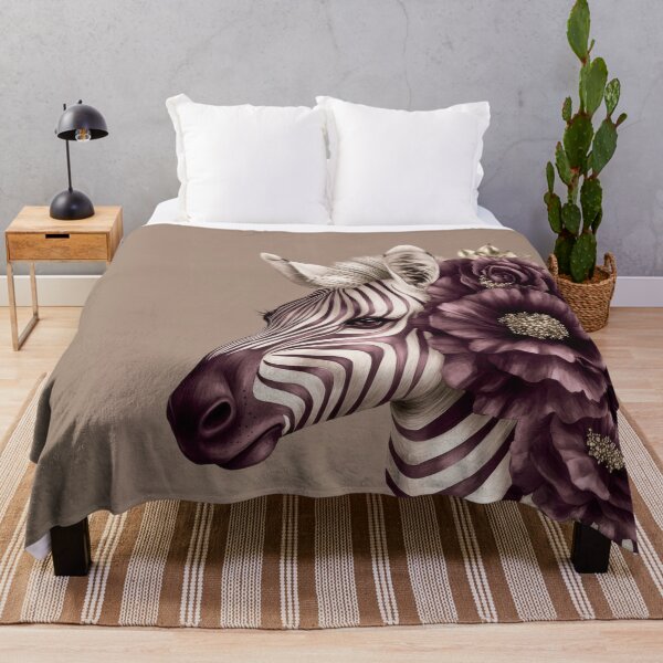 Item preview, Wild Grace Zebra With Flowers designed and sold by artsandsoul.