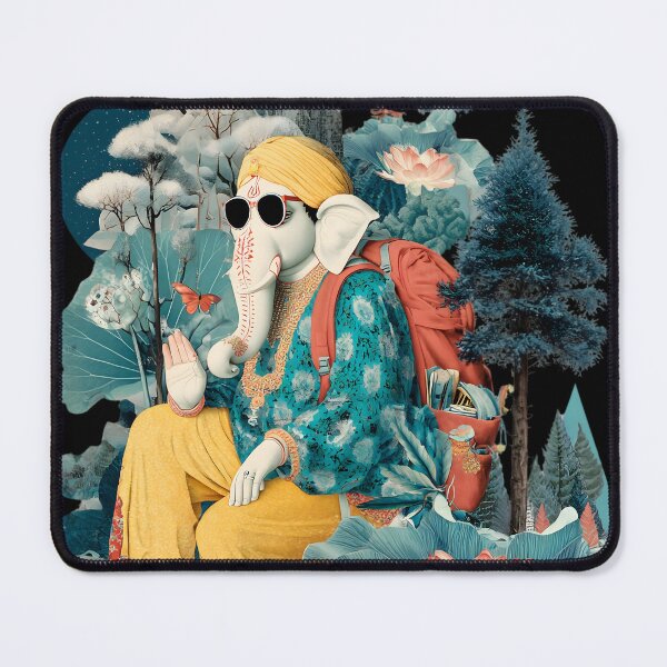 Item preview, Cool Seated Hiking Elephant Backpacking Mountain Lotus Papercut Art designed and sold by PANNARUK THAILAND.