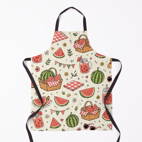 Item preview, Watermelon Picnic Doodles Cute Summer Fruit Pattern designed and sold by RJACreative.