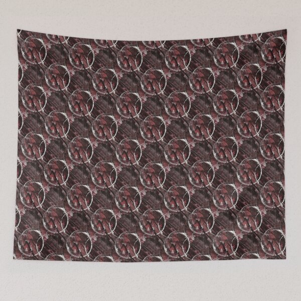 Item preview, White Circle Grunge Pattern on Maroon designed and sold by Artistestella.