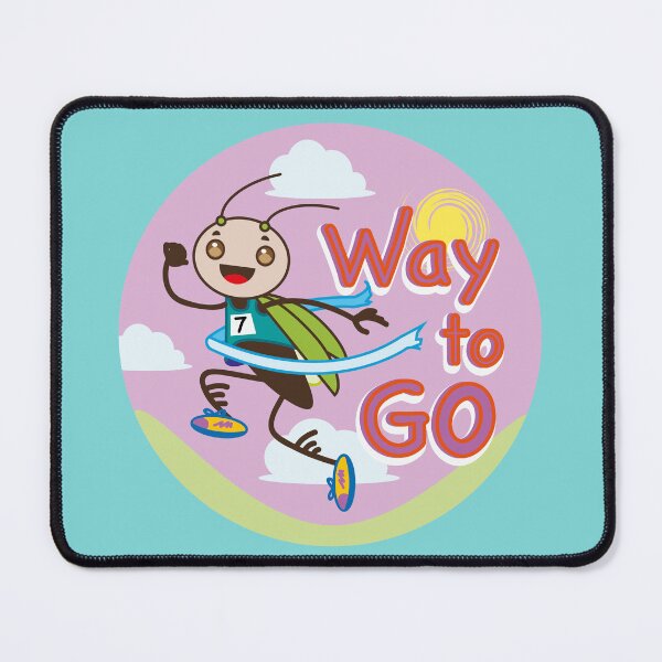 Item preview, Cute Grasshopper with Way to Go letters designed and sold by Konopikyu.