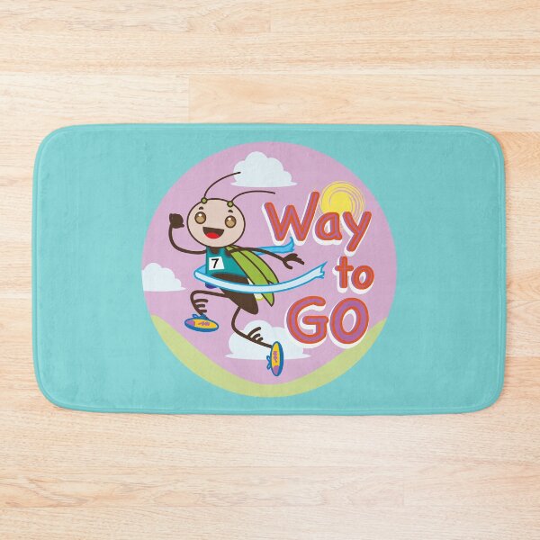 Item preview, Cute Grasshopper with Way to Go letters designed and sold by Konopikyu.