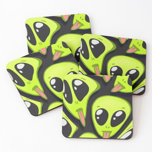 Item preview, Crazy Green Alien Tongue Out - Neon Sci-Fi Pattern Illustration designed and sold by Billy Morfo™.