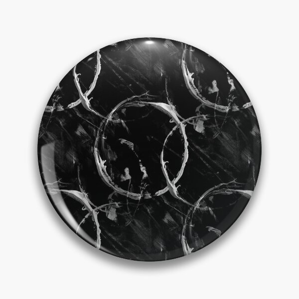 Item preview, White Circle Grunge Pattern on Black designed and sold by Artistestella.