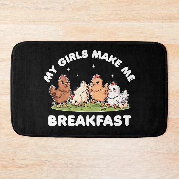 Item preview, My Girls Make Me Breakfast - Cute Kawaii Chickens designed and sold by MO DESIGNS.
