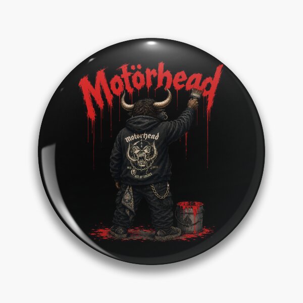 Item preview, Motörhead Heavy Metal Bull Red Paint Street Art designed and sold by ZHISUART.