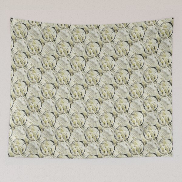Item preview, Black Circle Grunge Pattern on Green designed and sold by Artistestella.