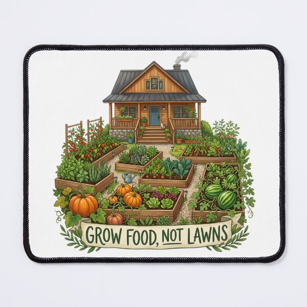 Item preview, Grow Food Not Lawns designed and sold by The She Shed.