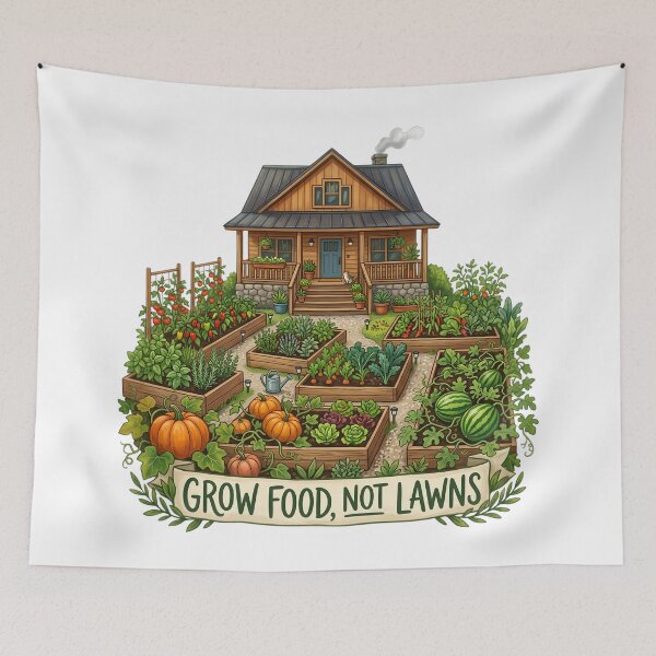 Item preview, Grow Food Not Lawns designed and sold by The She Shed.