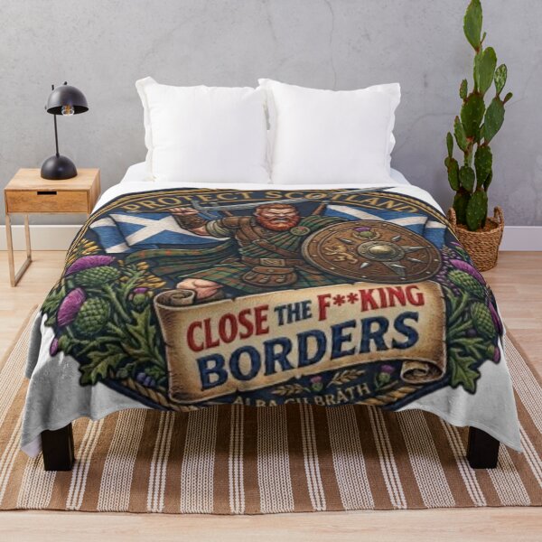 Item preview, Protect Scotland Close the F**KING BORDERS designed and sold by Kirrindy Designs.