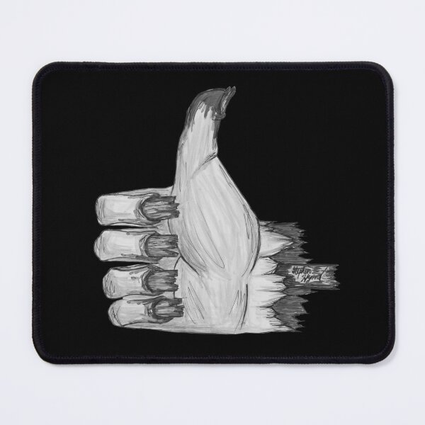 Item preview, Desaturated Thumbs Up Scar-E-Moji - Grayscale Horror Art designed and sold by Grimmlar.