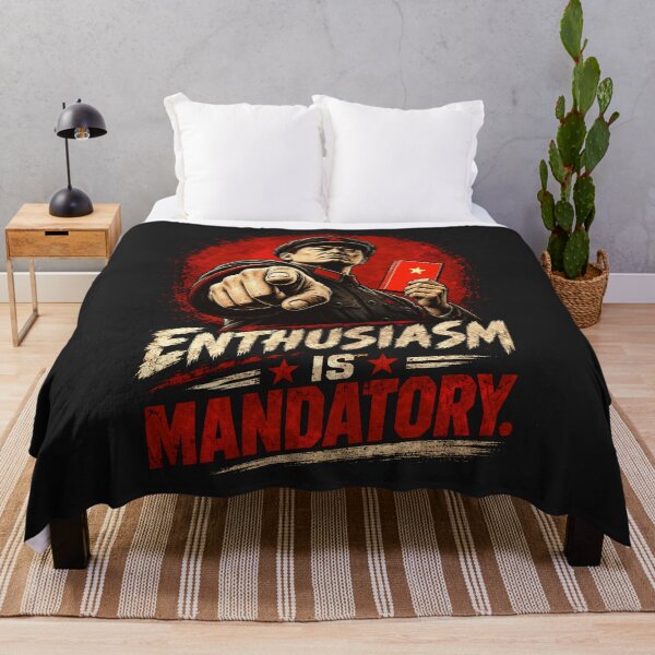 Item preview, Enthusiasm Is Mandatory — The Official Workplace Morale Program designed and sold by Sanctum Icons.