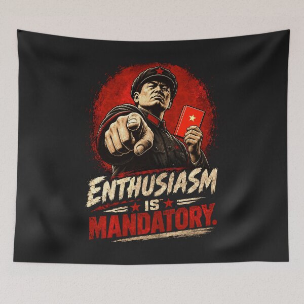 Item preview, Enthusiasm Is Mandatory — The Official Workplace Morale Program designed and sold by Sanctum Icons.