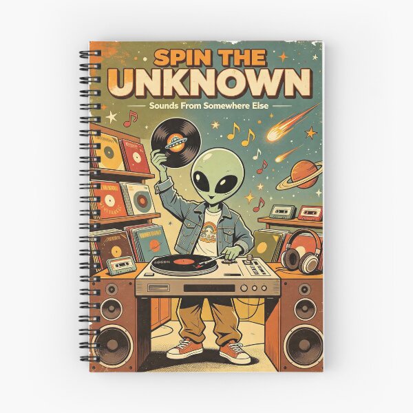Item preview, Spin The Unknown Alien DJ Vinyl Poster designed and sold by NatalieJeans.