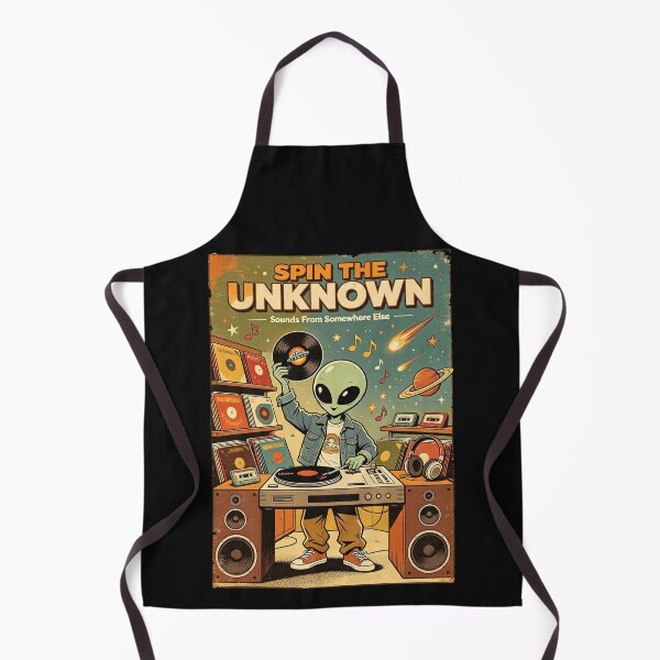 Item preview, Spin The Unknown Alien DJ Vinyl Poster designed and sold by NatalieJeans.