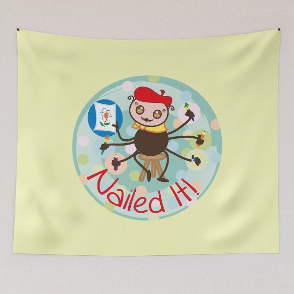 Item preview, Cute Spider with Nailed it letters designed and sold by Konopikyu.