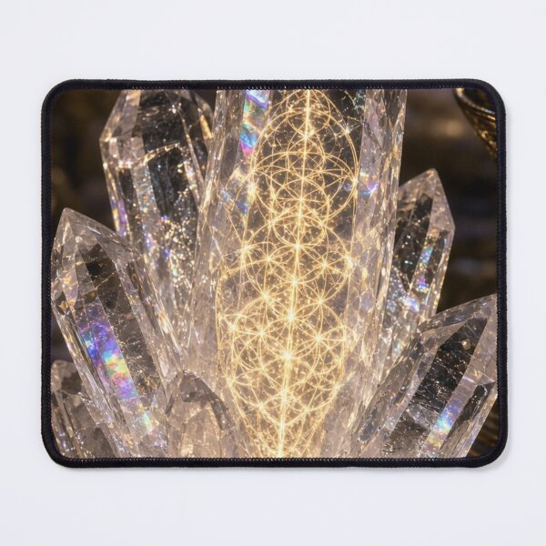 Item preview, Crystal Cluster Sacred Geometry Glow designed and sold by IntelliMindDesigns.